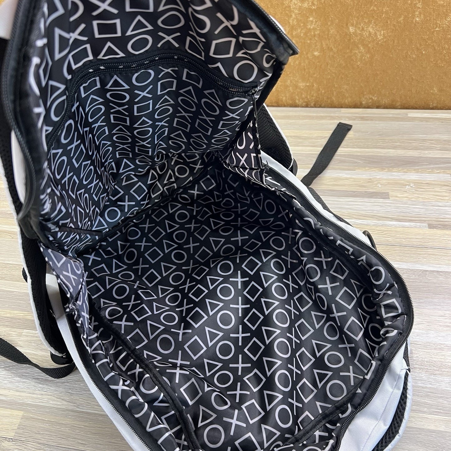 PlayStation Backpack White Black Lightly Used - JL392