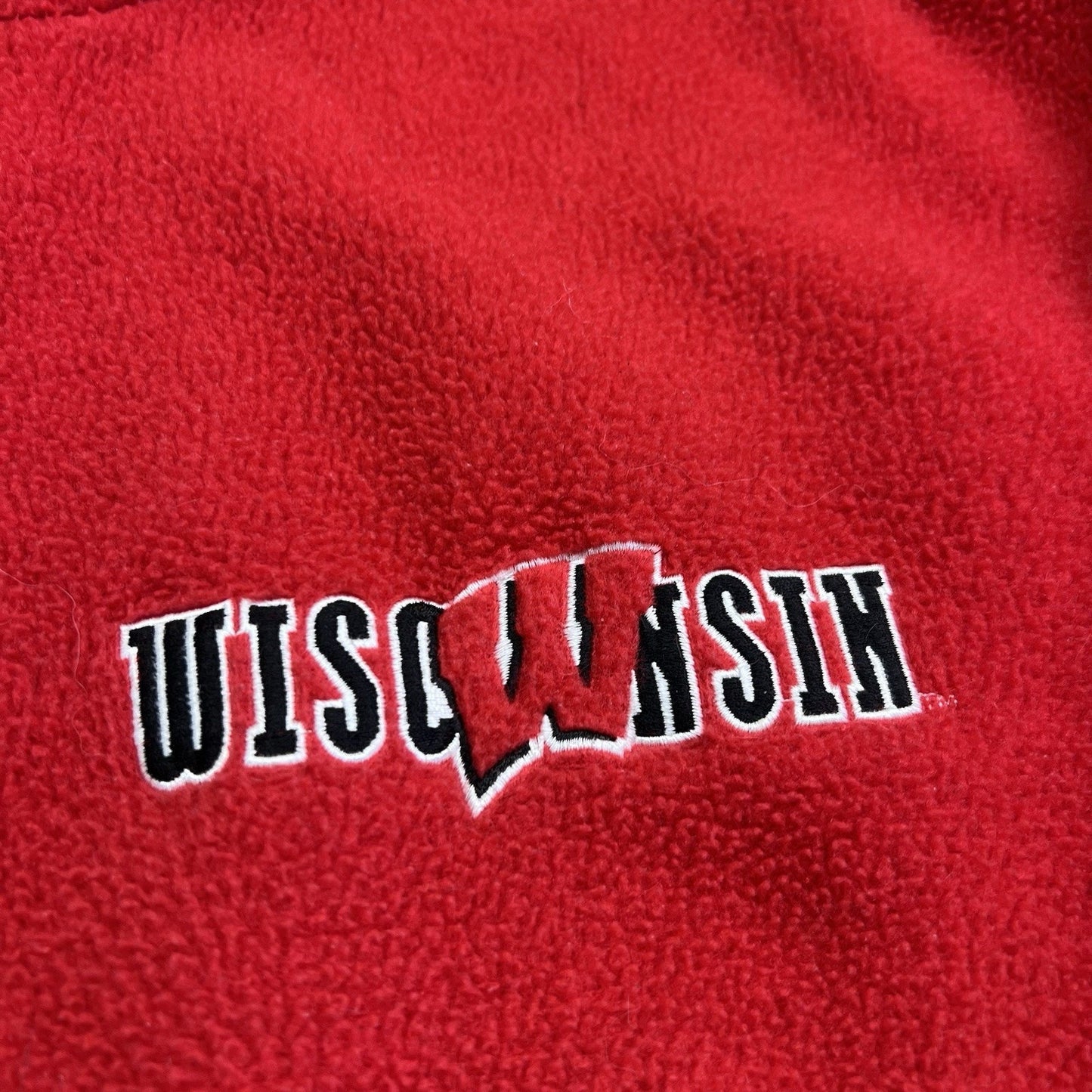 VTG Wisconsin Badgers Columbia Fleece Pullover Size L Made In USA - JL532