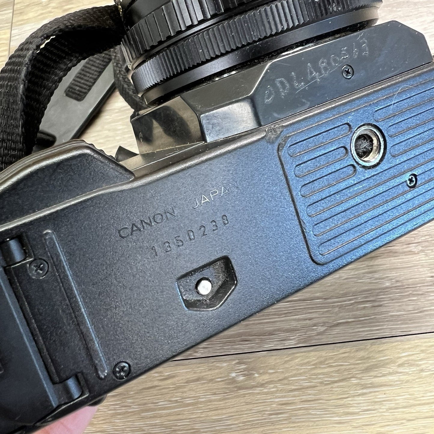 VTG Canon T50 SLR Film Camera 28mm Lens Manual Focus - JL457