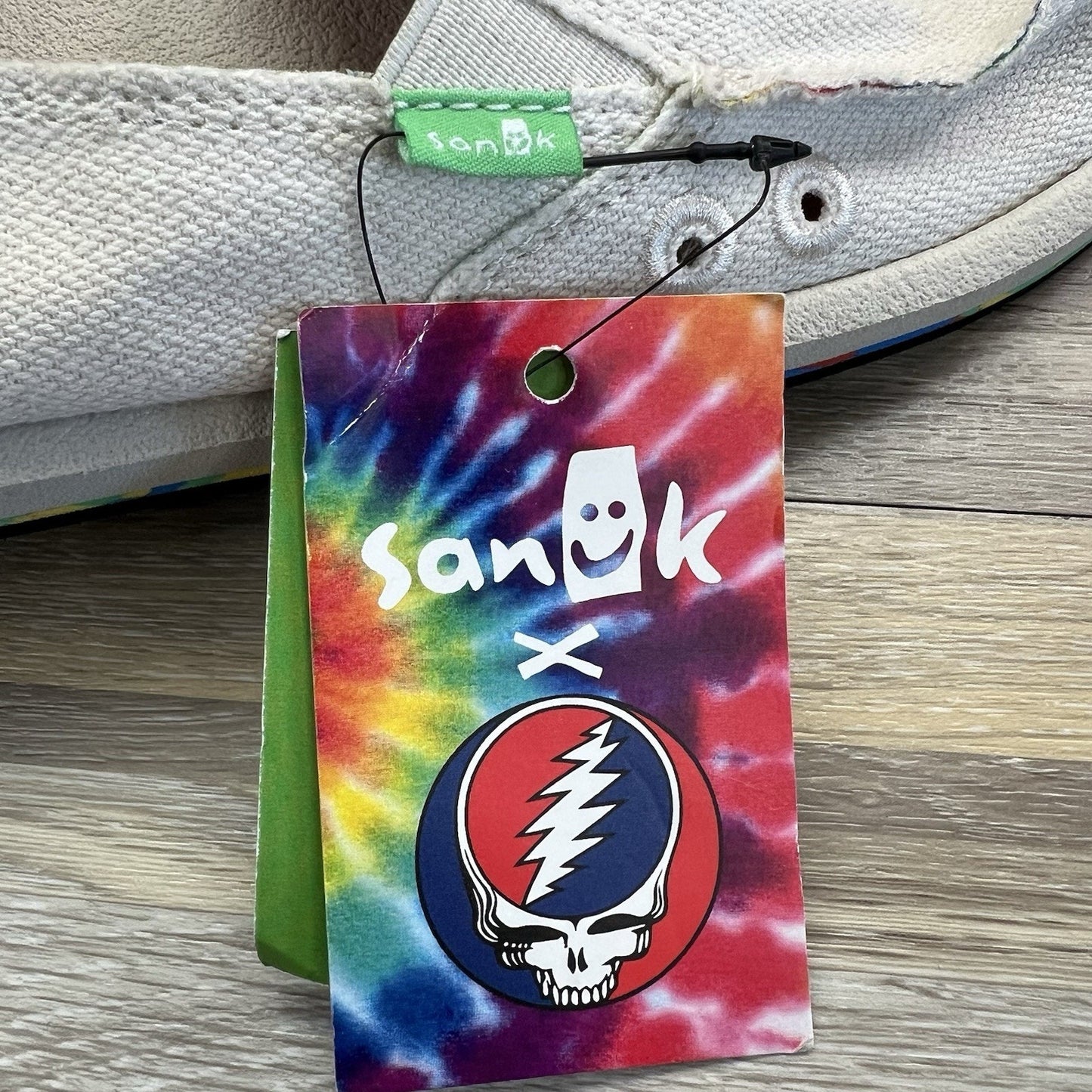 NWT Sanuk Grateful Dead Hemp Tie Dye Slip On Shoes Women’s Size 8 - JN327