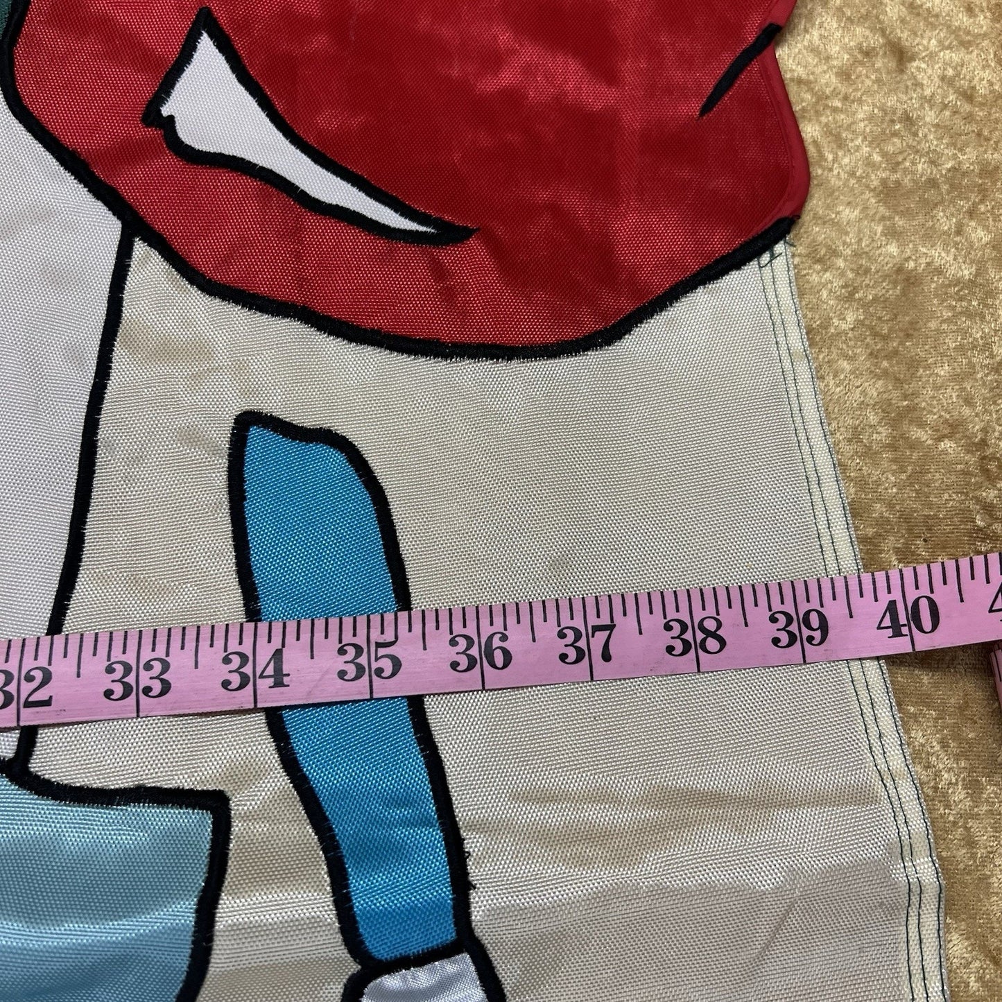 Vintage Peanuts Snoopy & Woodstock Stitched Double Sided Banner Make The Grade