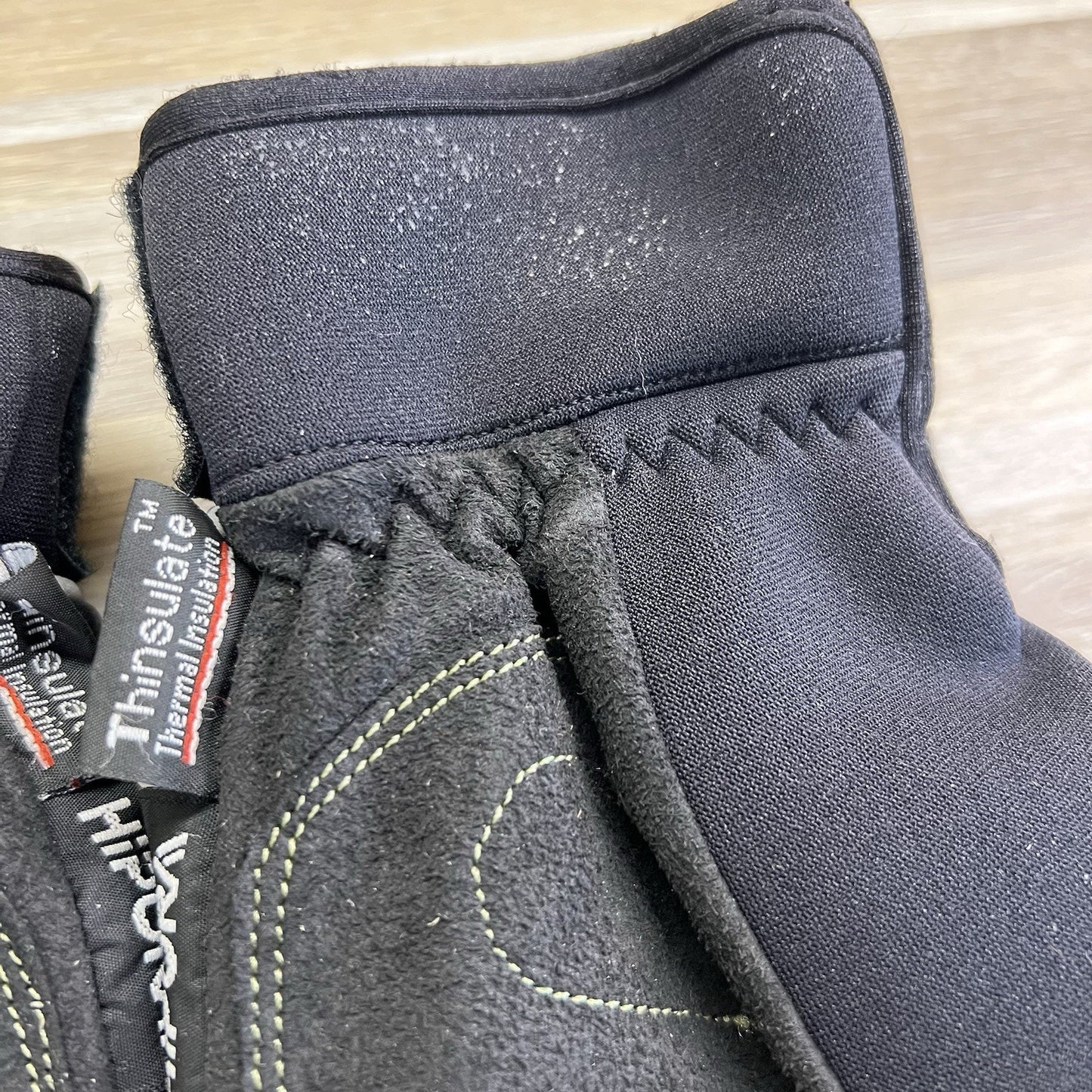 Team Arctic Snowmobile Gloves Size XL Thinsulate Black Green Hipora - JL483