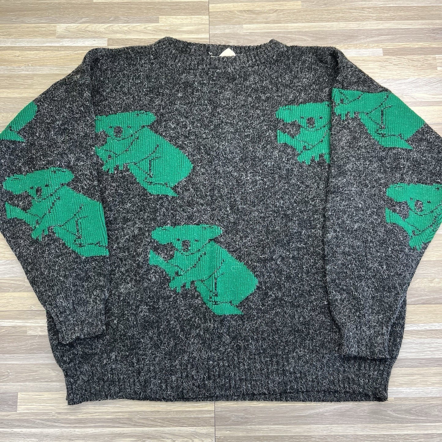 VTG Sunday Angora Sweater Koala Bear Sweater Vintage Size M/L - JL369