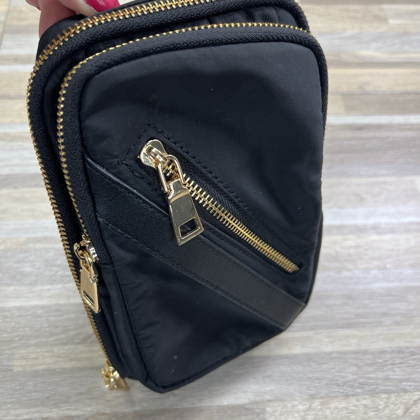 Sol and Selene Black Gold Zipper Makeup Bag Cosmetic Bag Travel Pouch - JL522