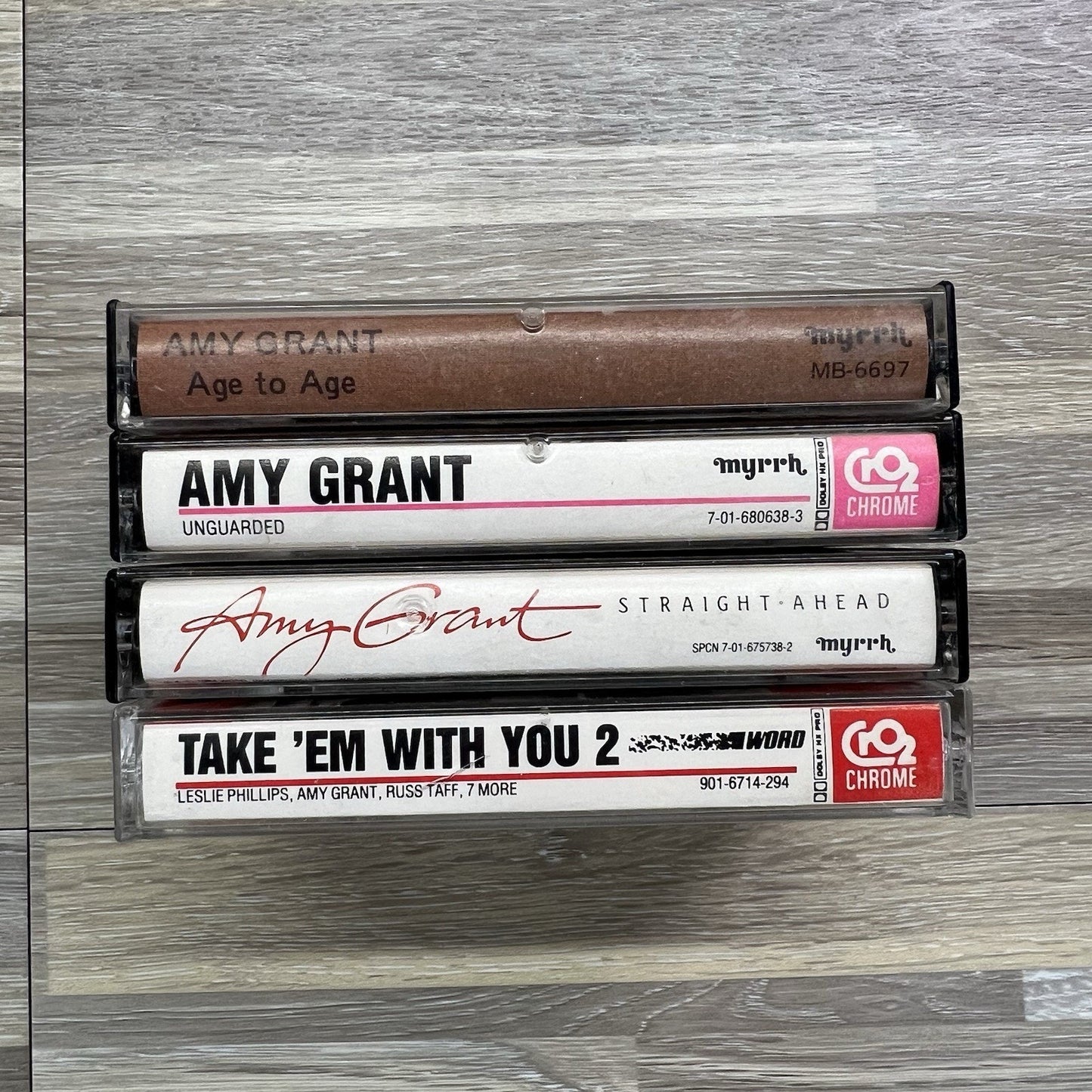 Lot of 4 Amy Grant Cassette Tapes Straight Ahead Age To Age Compilation - JL413