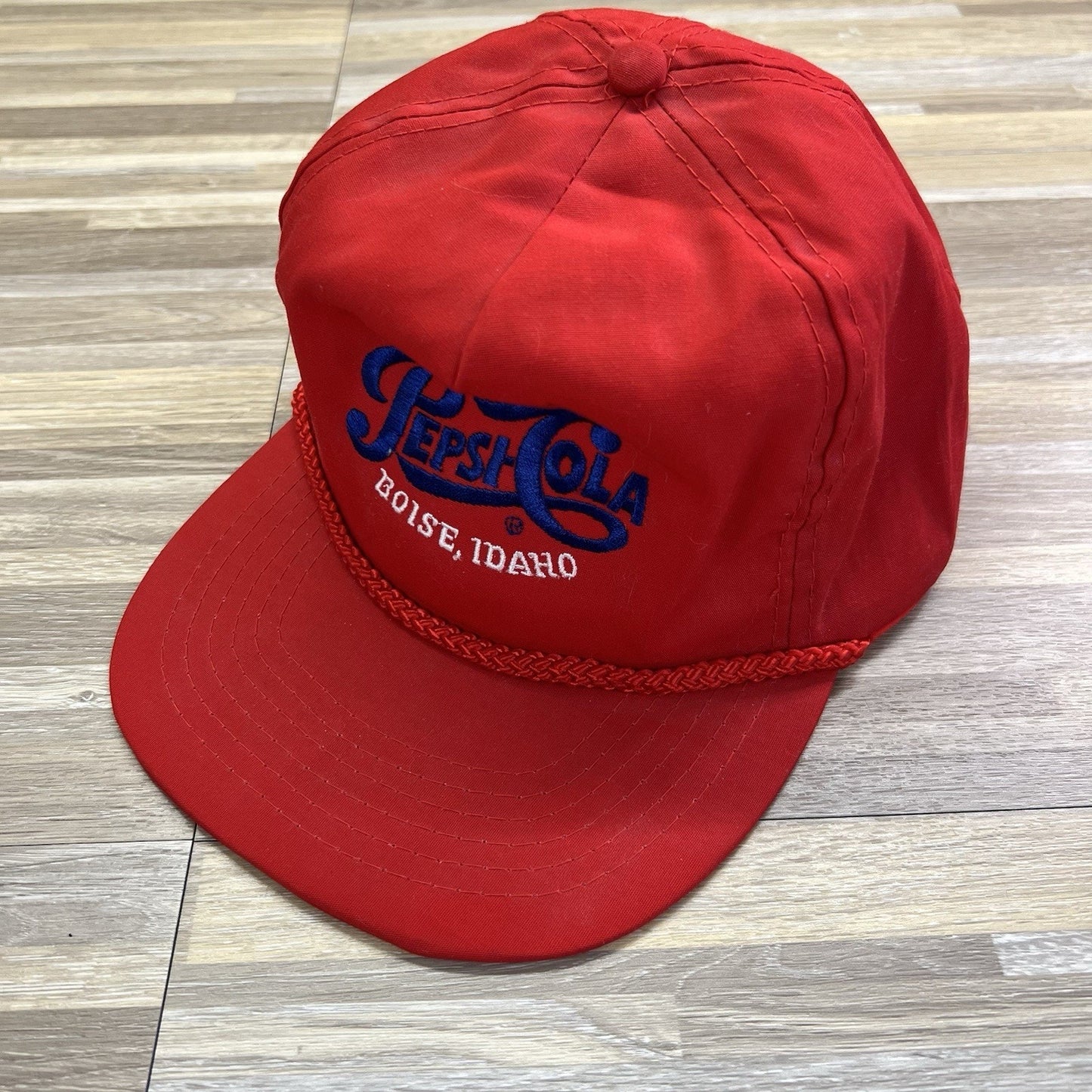 VTG Pepsi Cola Red Hat Boise Idaho Adjustable Cap - JL473
