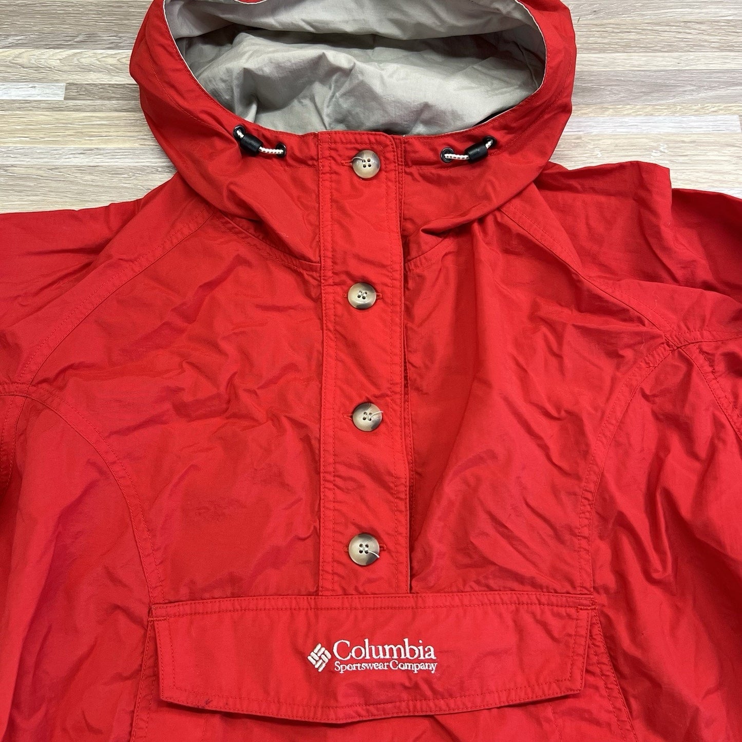 VTG Columbia Women’s Red Pullover Windbreaker Size M - JN317