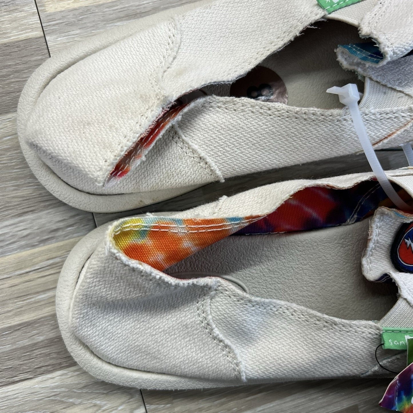 NWT Sanuk Grateful Dead Hemp Tie Dye Slip On Shoes Women’s Size 8 - JN327