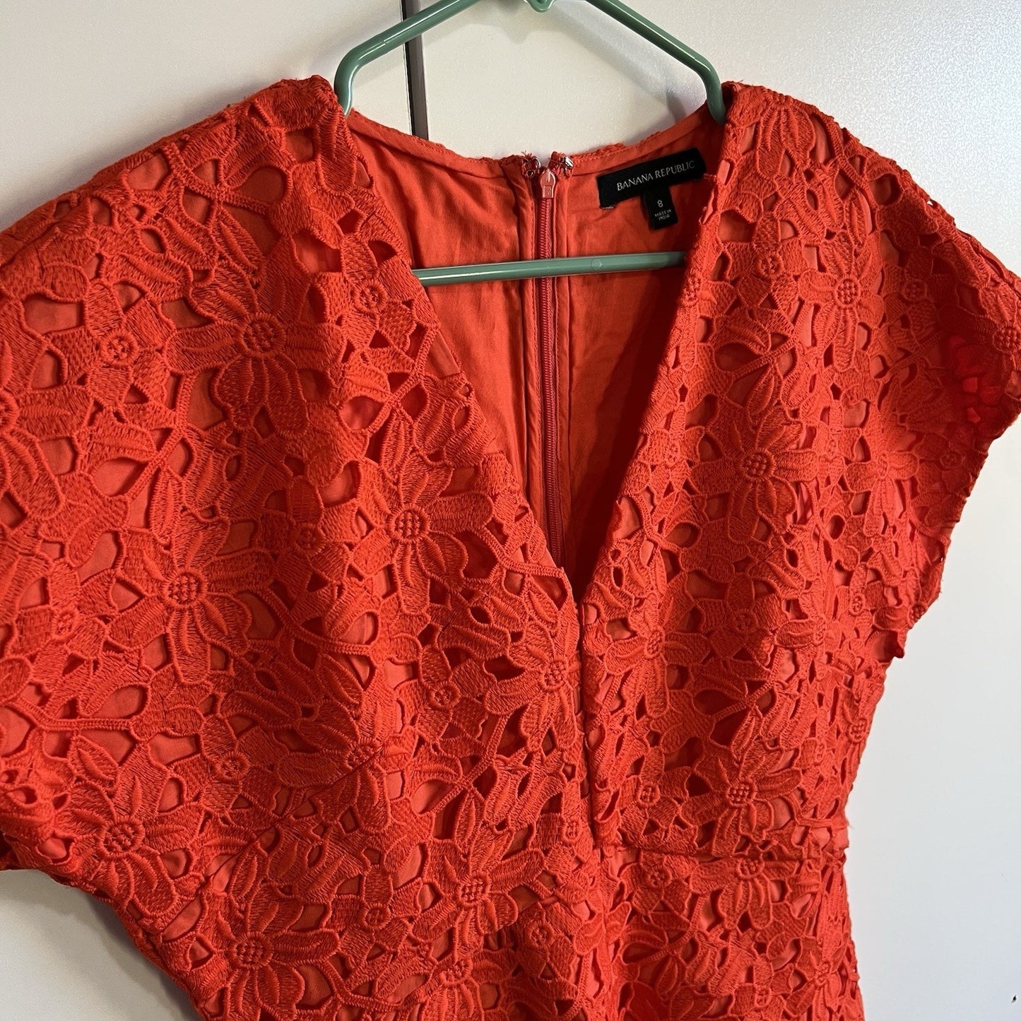 Banana Republic Women’s Orange Lace Formal Sundress Size 8 - JL400