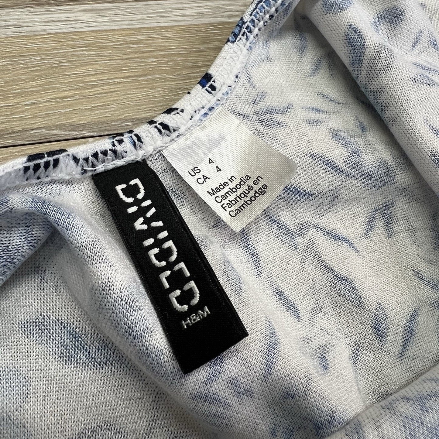 H&M Divided Blue White Floral Sundress Size 4 - JN304