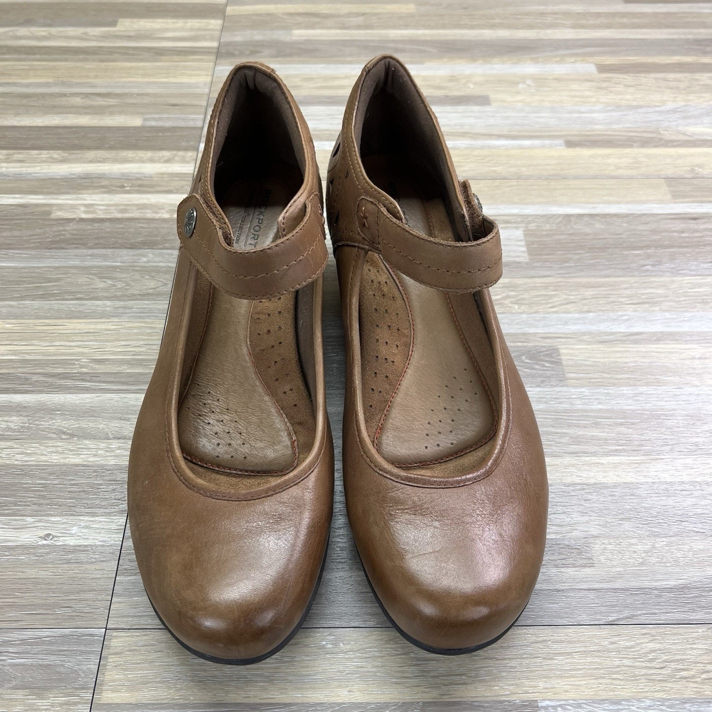 Rockport Cobb Hill Abbott Ankle Strap Mary Jane Almond Grain Leather 11 - JL507