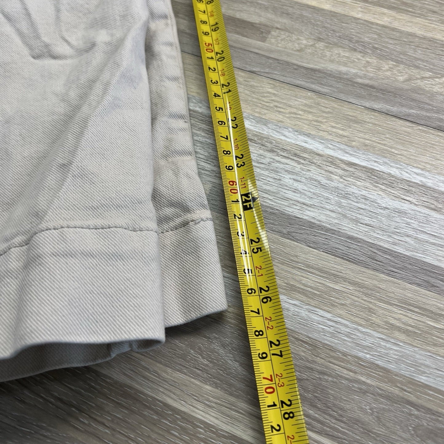 Made And Loved LOFT High Waist Slim Wide Leg Beige Pants Size 6/28 - JN333