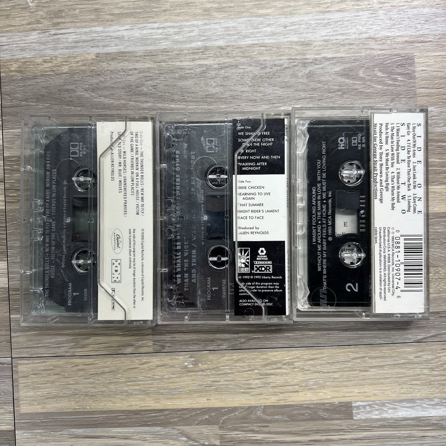 Lot of 3 Garth Brooks George Straight Cassette Tapes The Chase No Fences - JL412