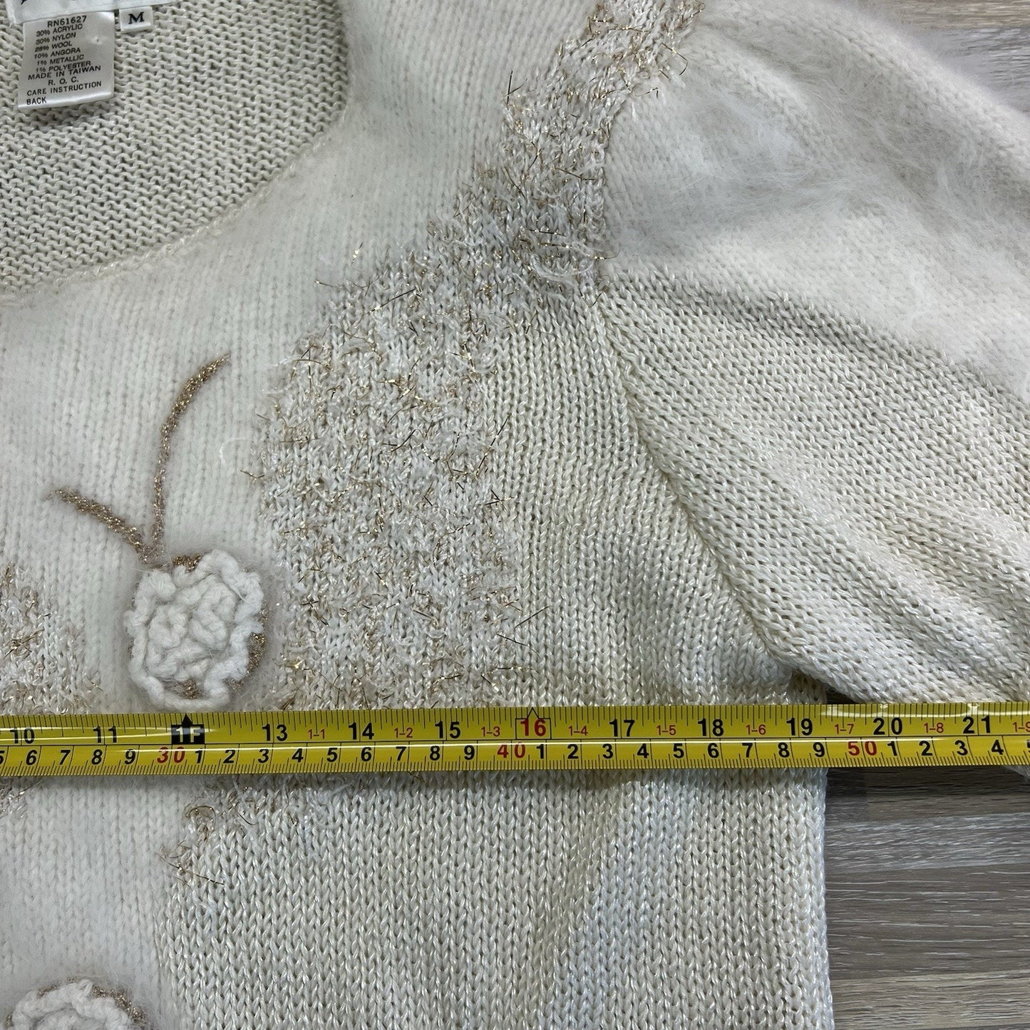 VTG Ines de La Fressange Women's Cowl Neck Sweater Wool Angora Size M - JN318