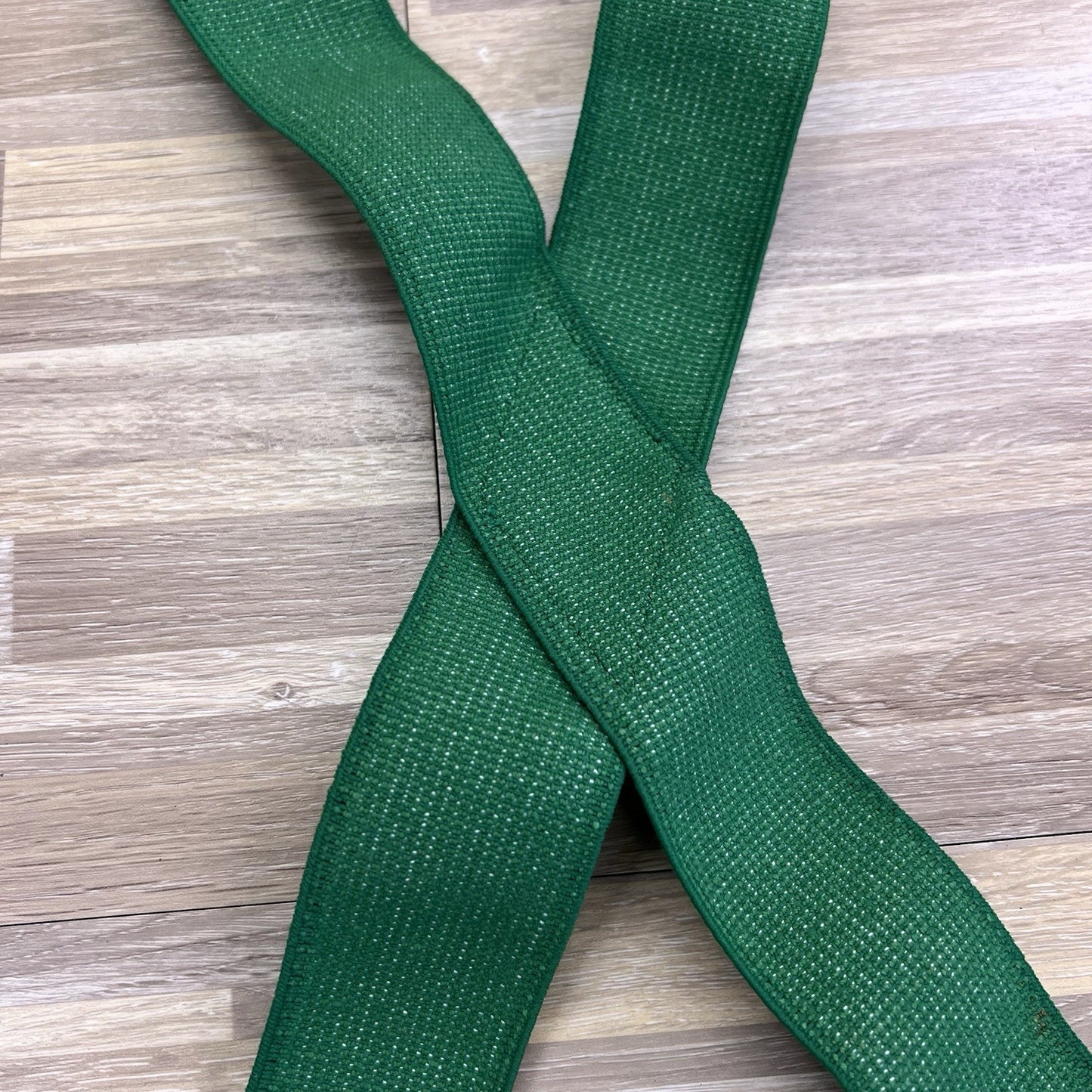 VTG Oregon Logging Suspenders Green Elastic Adjustable ROUGH Condition - JL394
