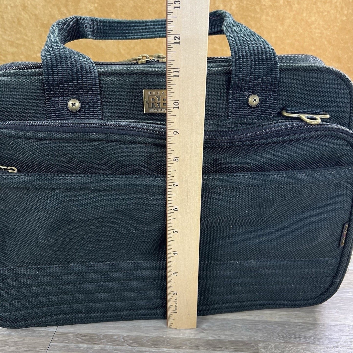 RBH Ricardo Beverly Hills Big Sur Dark Green Bag Laptop Luggage Briefcase -JL514