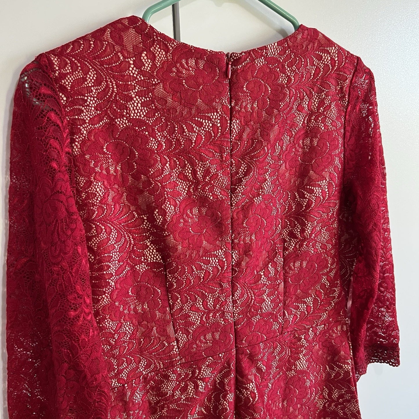 Musol Women’s Red Cocktail Dress Size Large Stretch - JL401