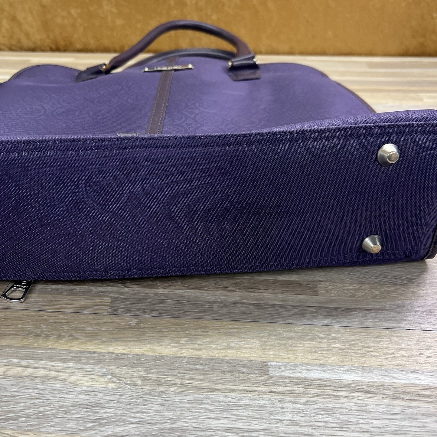Nine West Large Plum Purple Tote Bag Laptop Bag Luggage VGUC - JL506