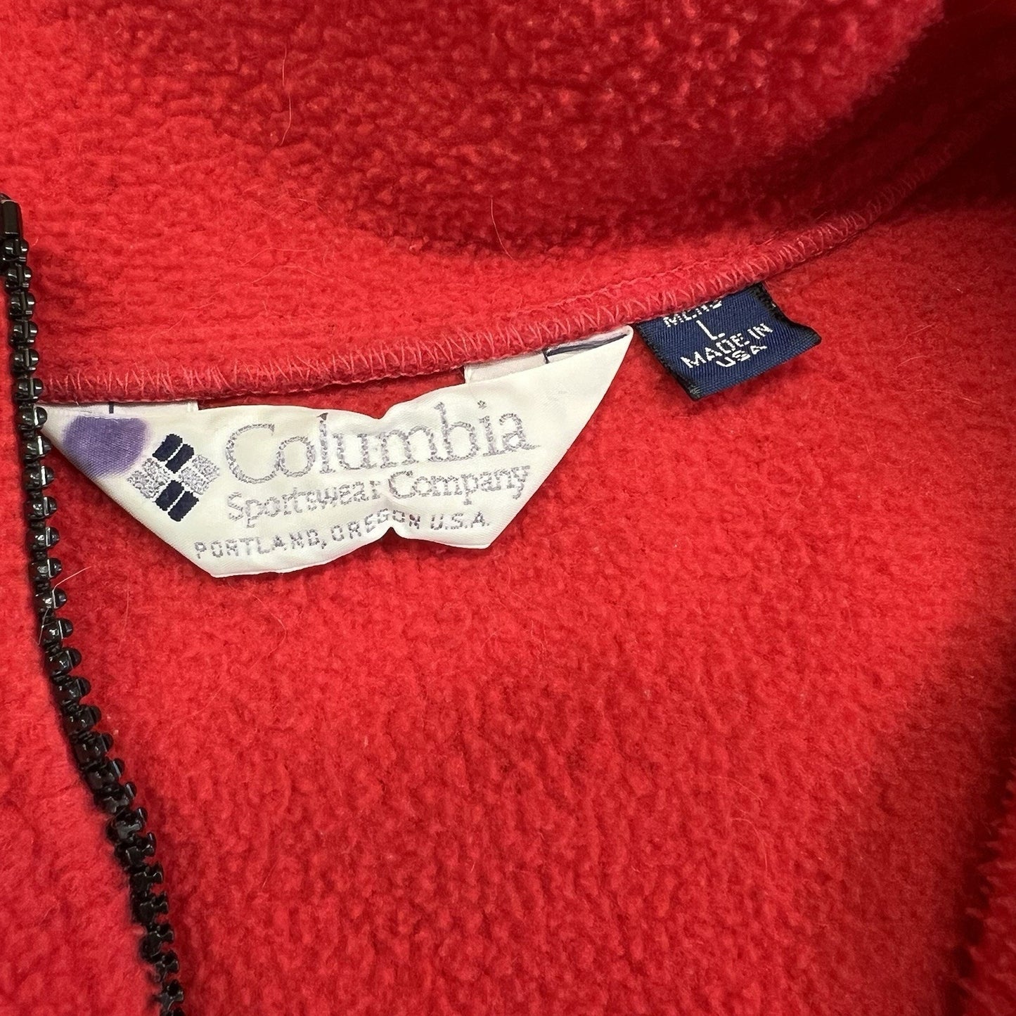 VTG Wisconsin Badgers Columbia Fleece Pullover Size L Made In USA - JL532