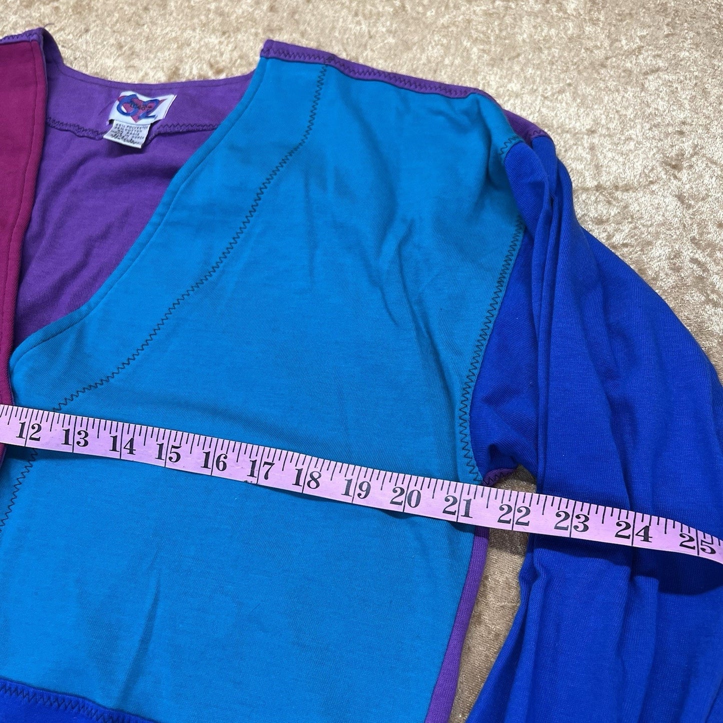 Vintage 62 East Patchwork Cardigan 90s Fashion Size Large