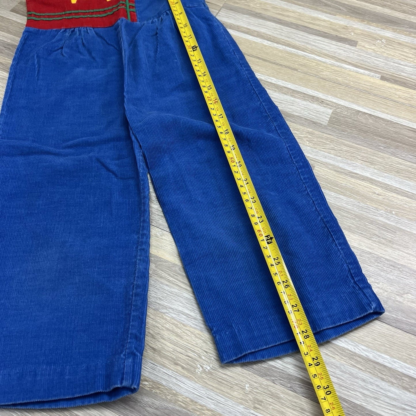 VTG Ruth Scharf Toddler Overalls Corduroy Milk Cow Size 3T - JN293