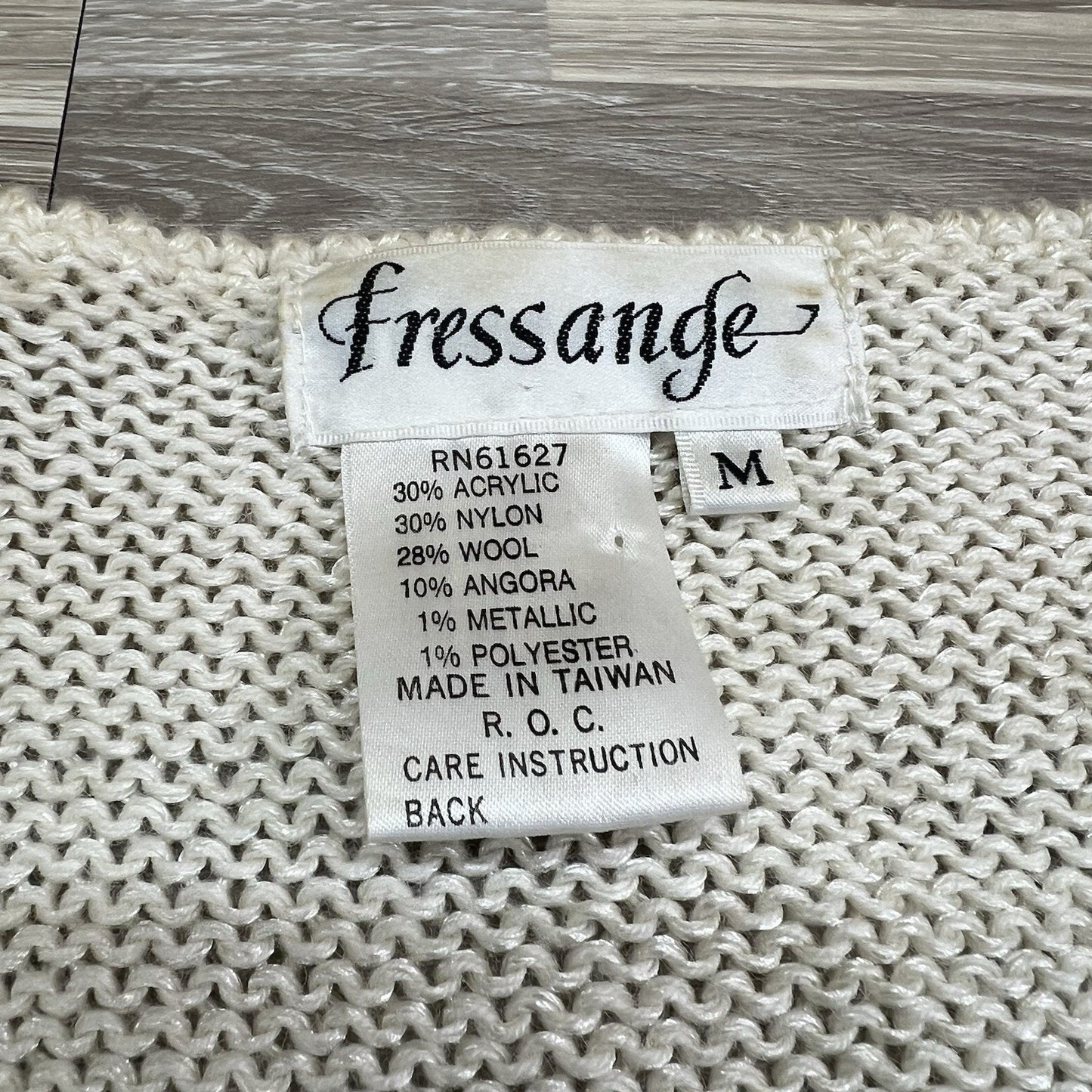 VTG Ines de La Fressange Women's Cowl Neck Sweater Wool Angora Size M - JN318