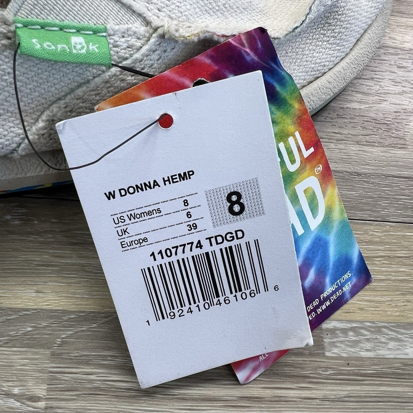 NWT Sanuk Grateful Dead Hemp Tie Dye Slip On Shoes Women’s Size 8 - JN327