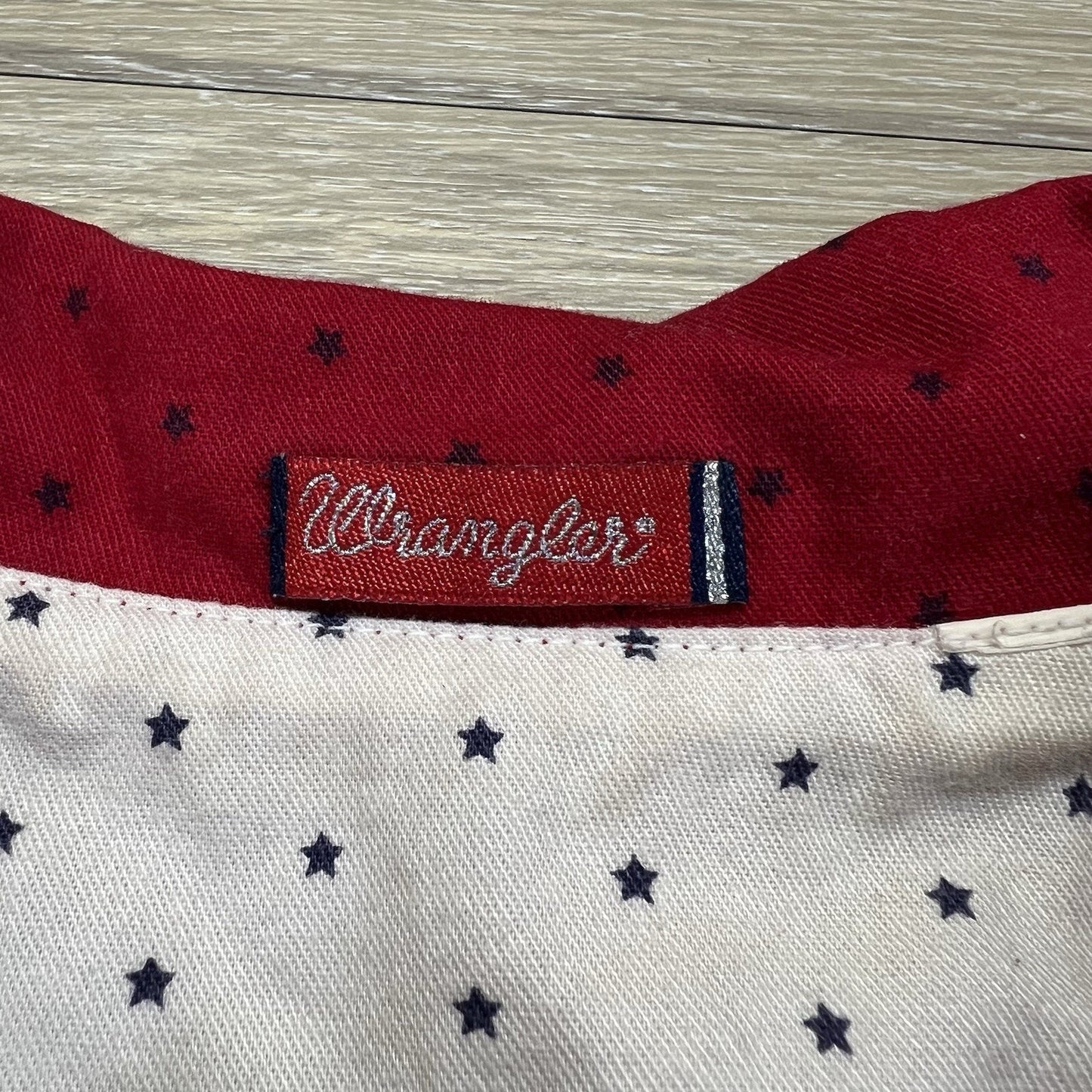 Vintage Wrangler Women’s Reversible Vest Red White Stars Fourth July Sz M - M197