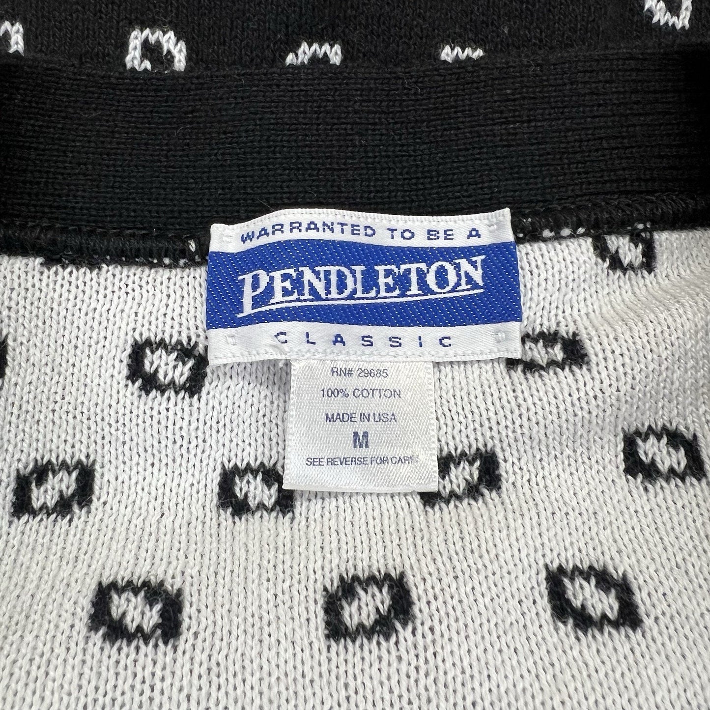 Vintage Pendleton Hearts And Clubs Women’s Cardigan Sweater Size Medium Cotton