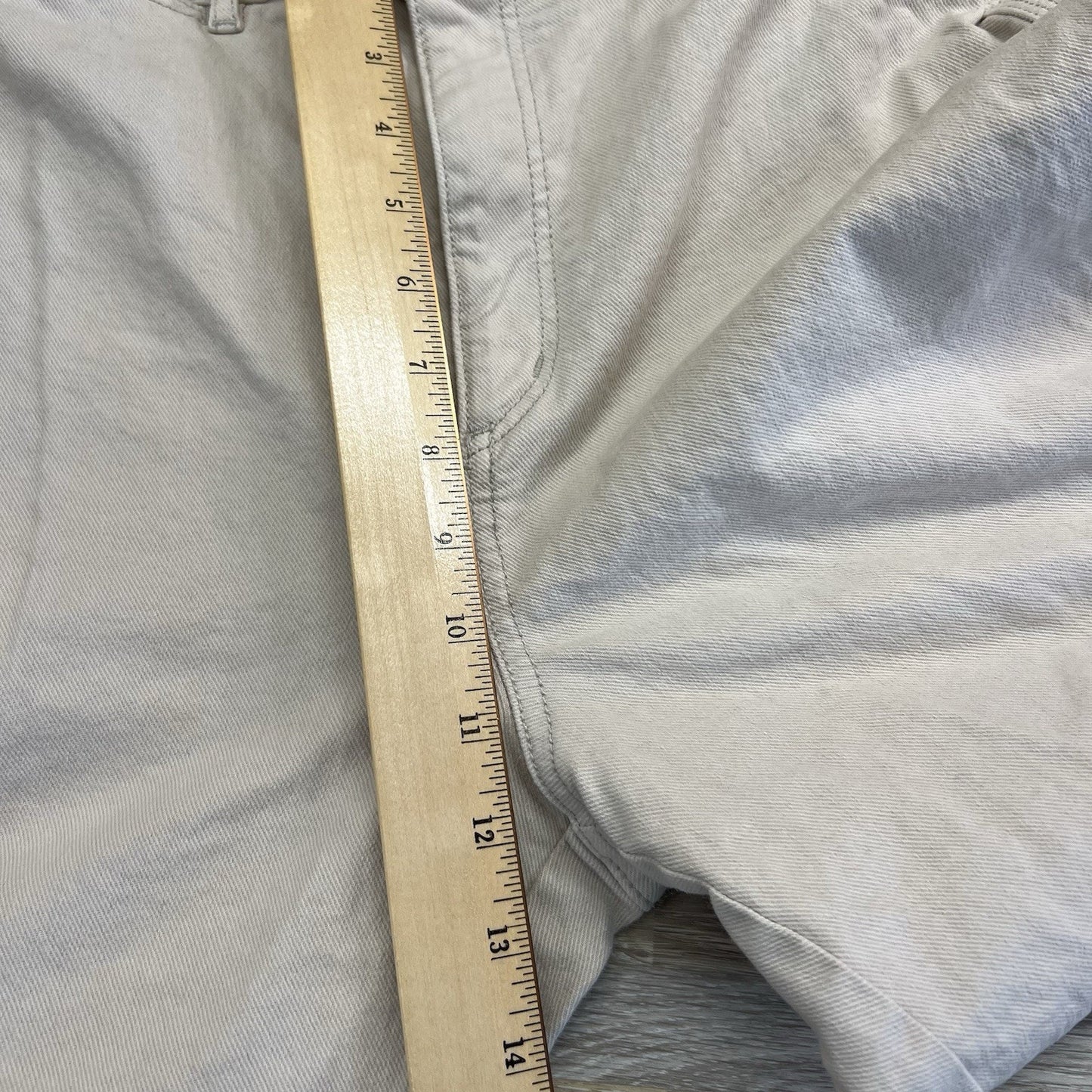 Made And Loved LOFT High Waist Slim Wide Leg Beige Pants Size 6/28 - JN333