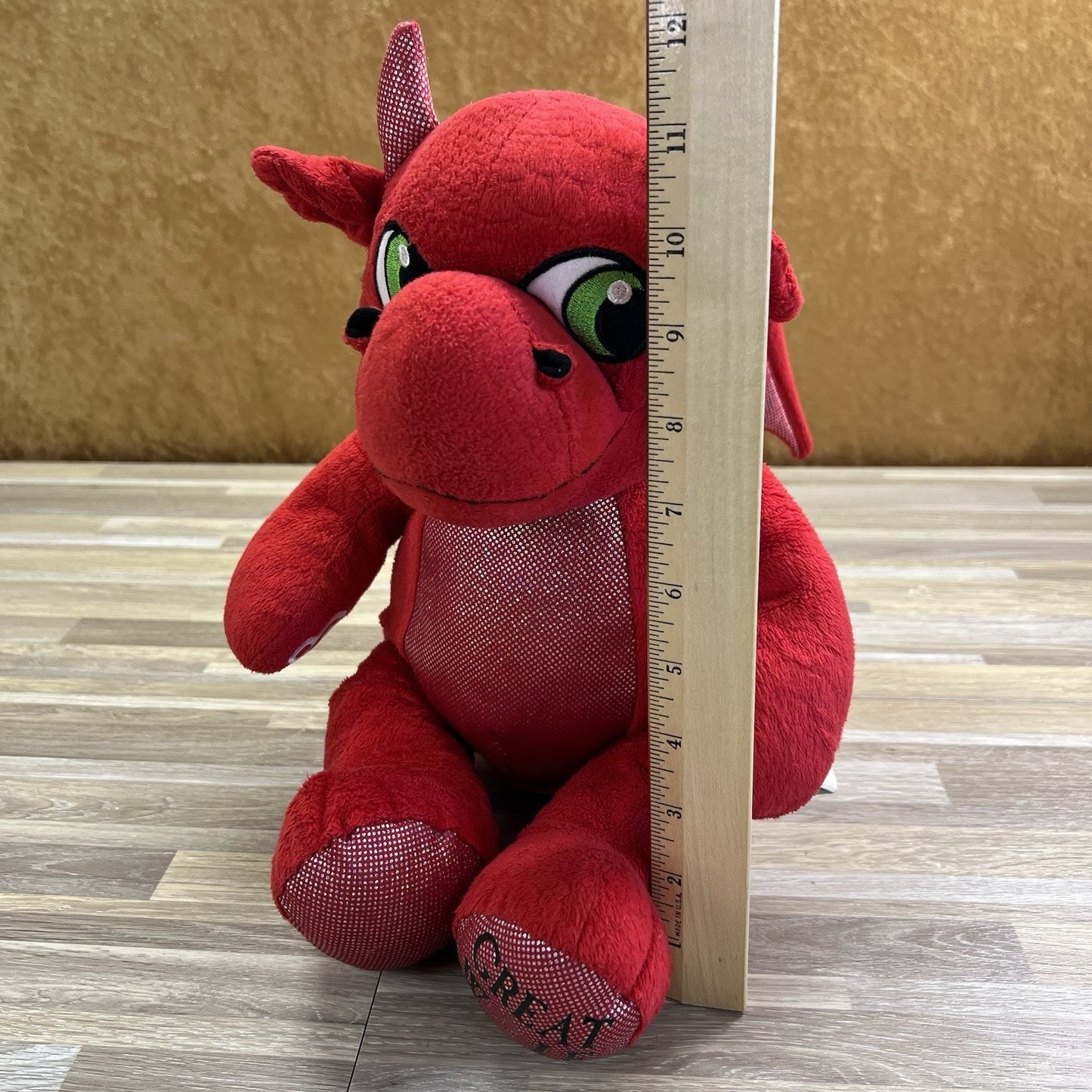 Build A Bear Great Wolf Lodge Magiquest Ellie Red Dragon Plush Stuff - JL383
