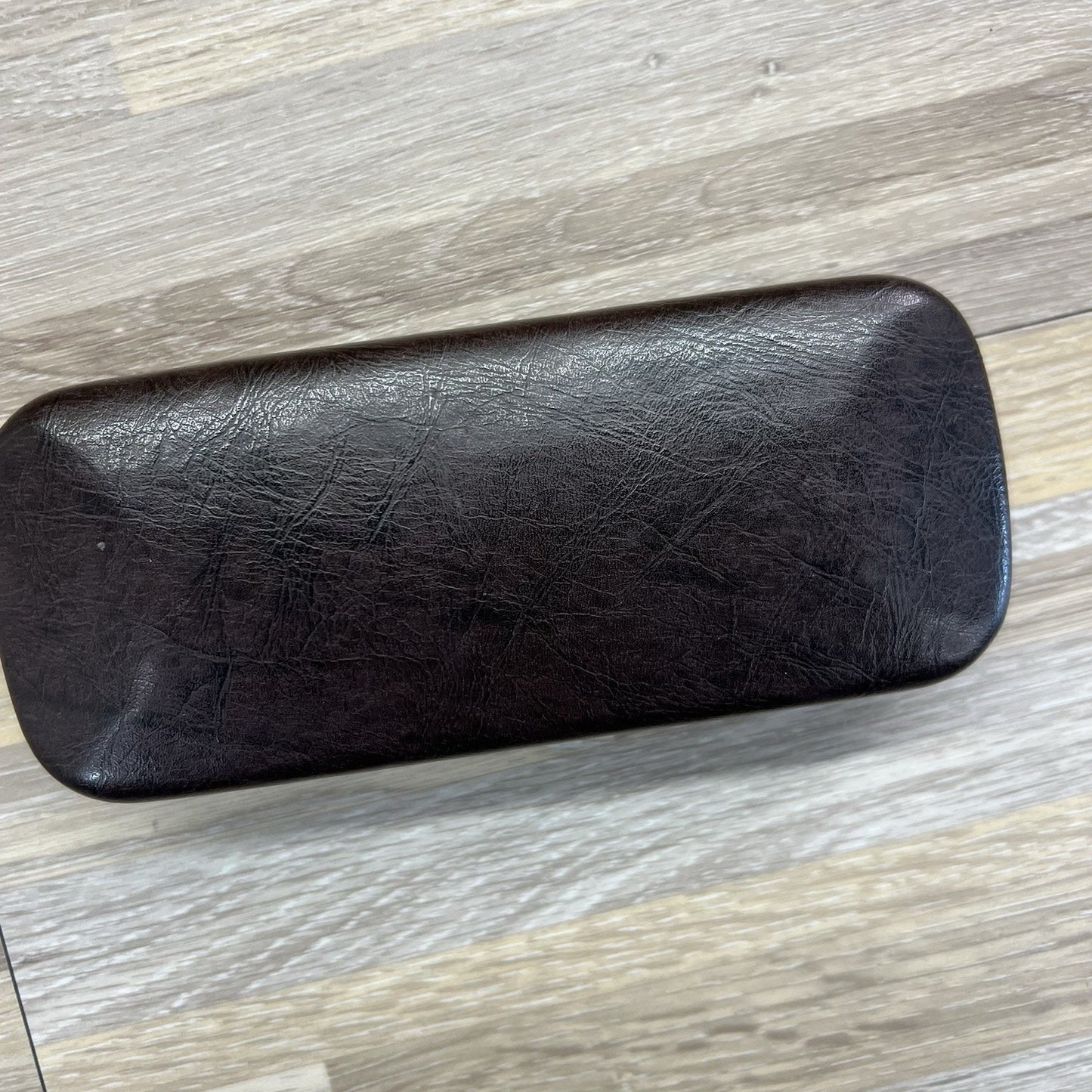 Fossil Sunglasses Case Brown Clamshell Hard Case Eyeglasses - JL490