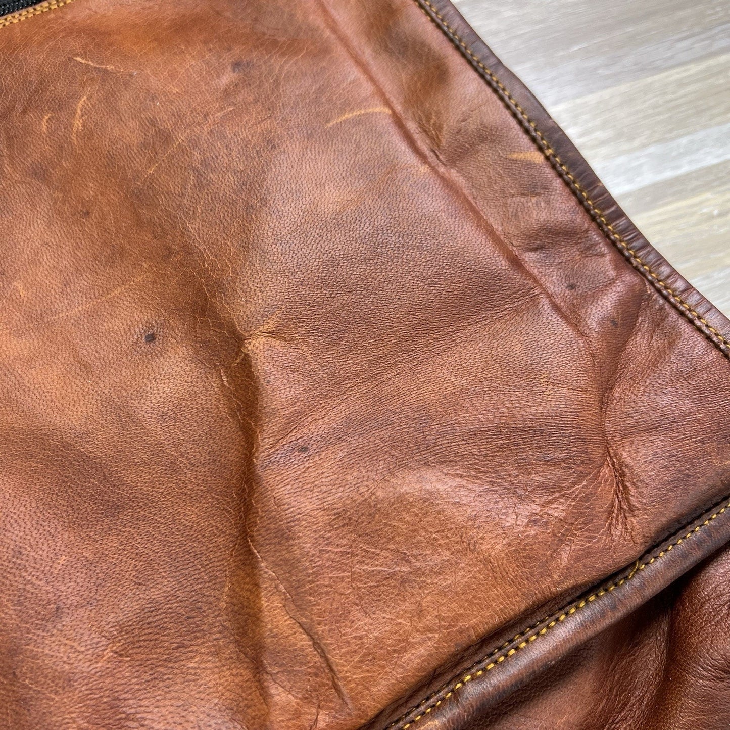 Komal's Passion Leather Messenger Bag Buckle Closure Vintage Brown - JL403