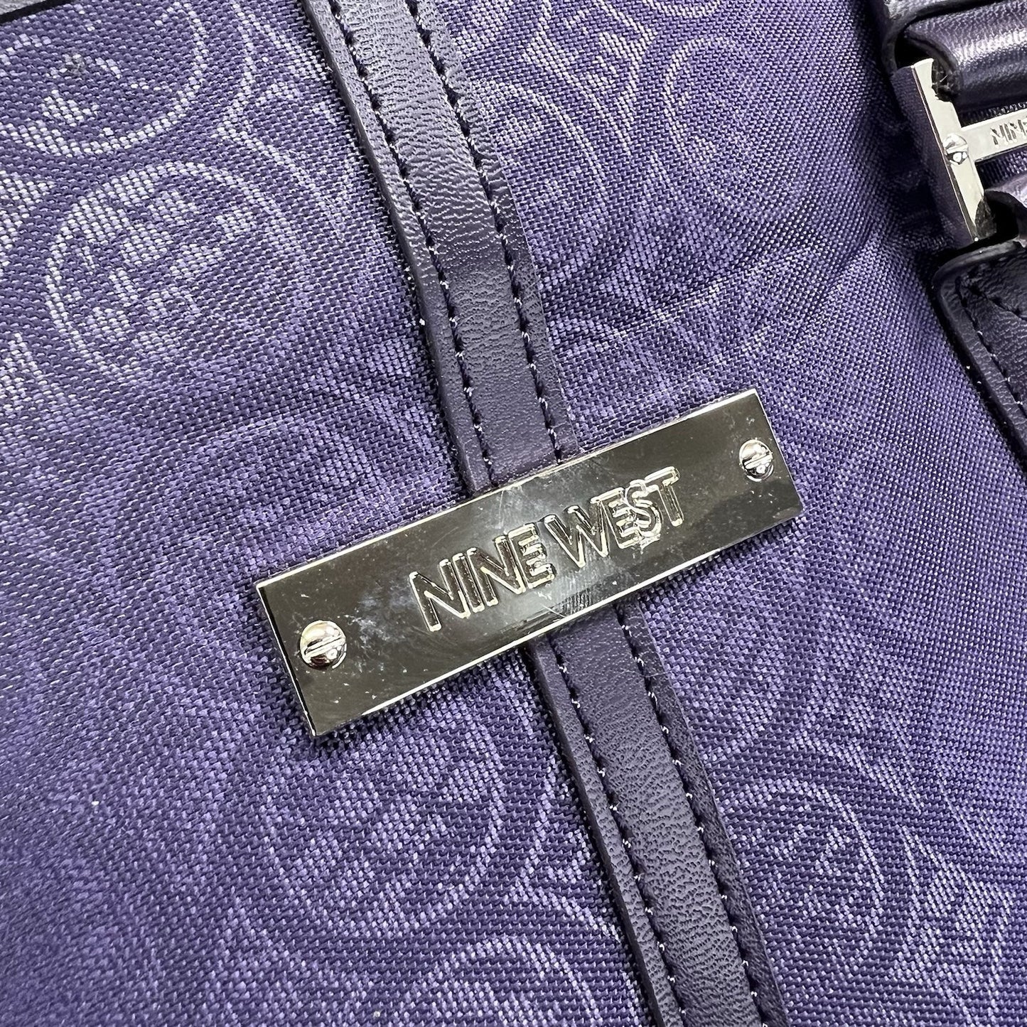 Nine West Large Plum Purple Tote Bag Laptop Bag Luggage VGUC - JL506