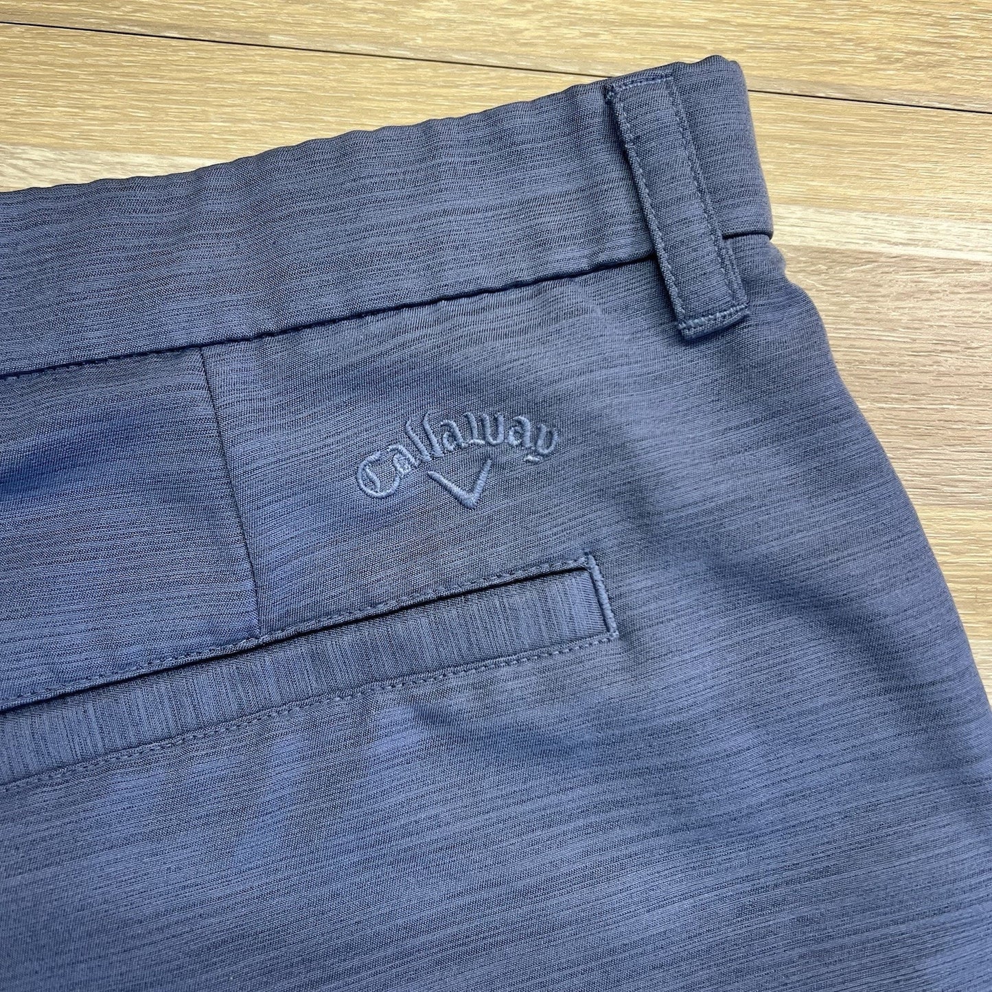 Callaway Men’s Golf Shorts 36 Blue Chino Flat Front - JN320