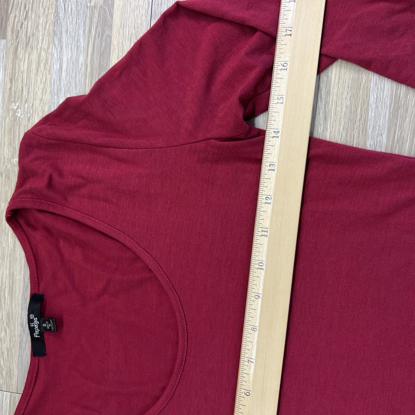 Papaya Black Stretch Dress Size S Bodycon Maroon - JN303