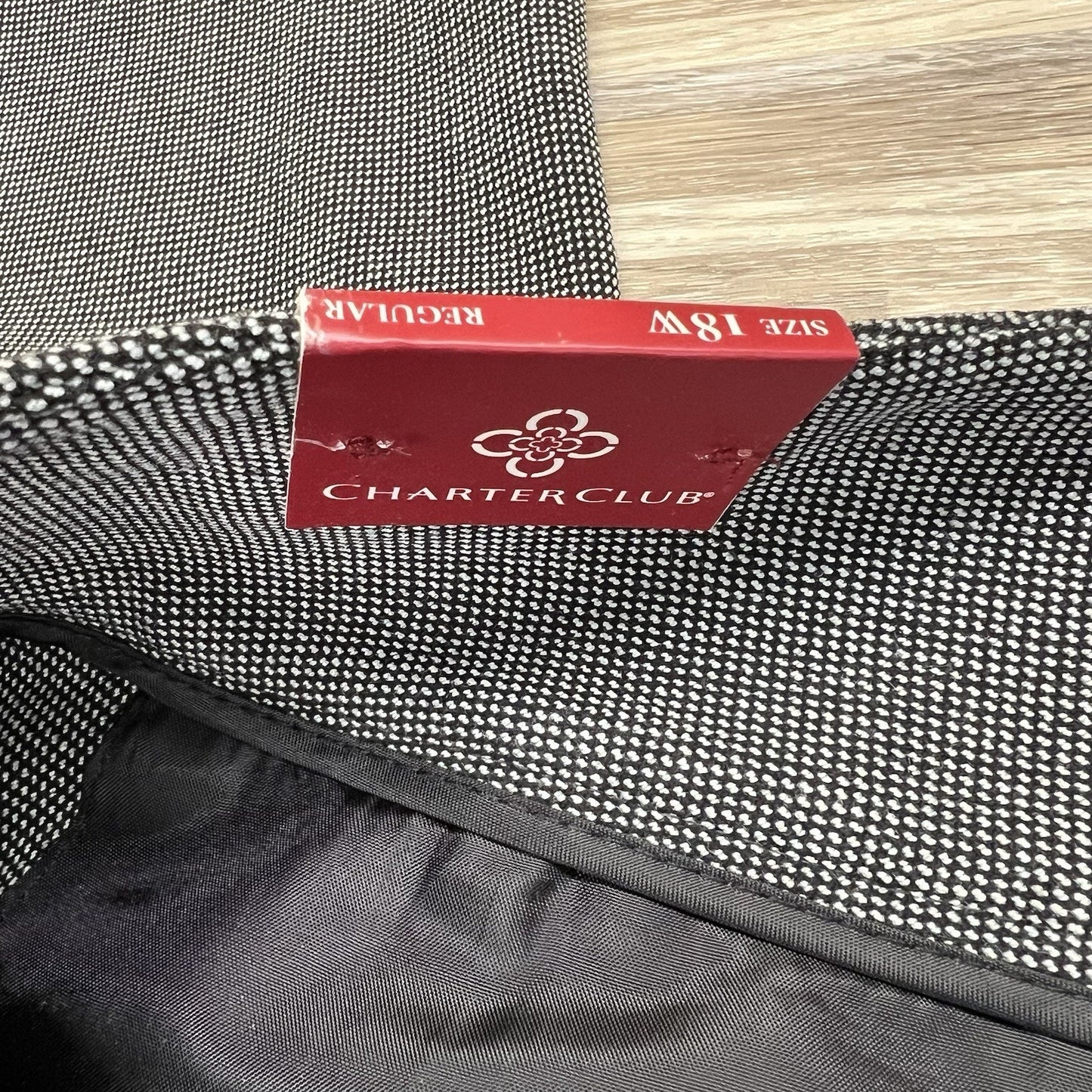 NWT Charter Club Women’s Slacks Slim It Up Size 18W New 40x31 - M249
