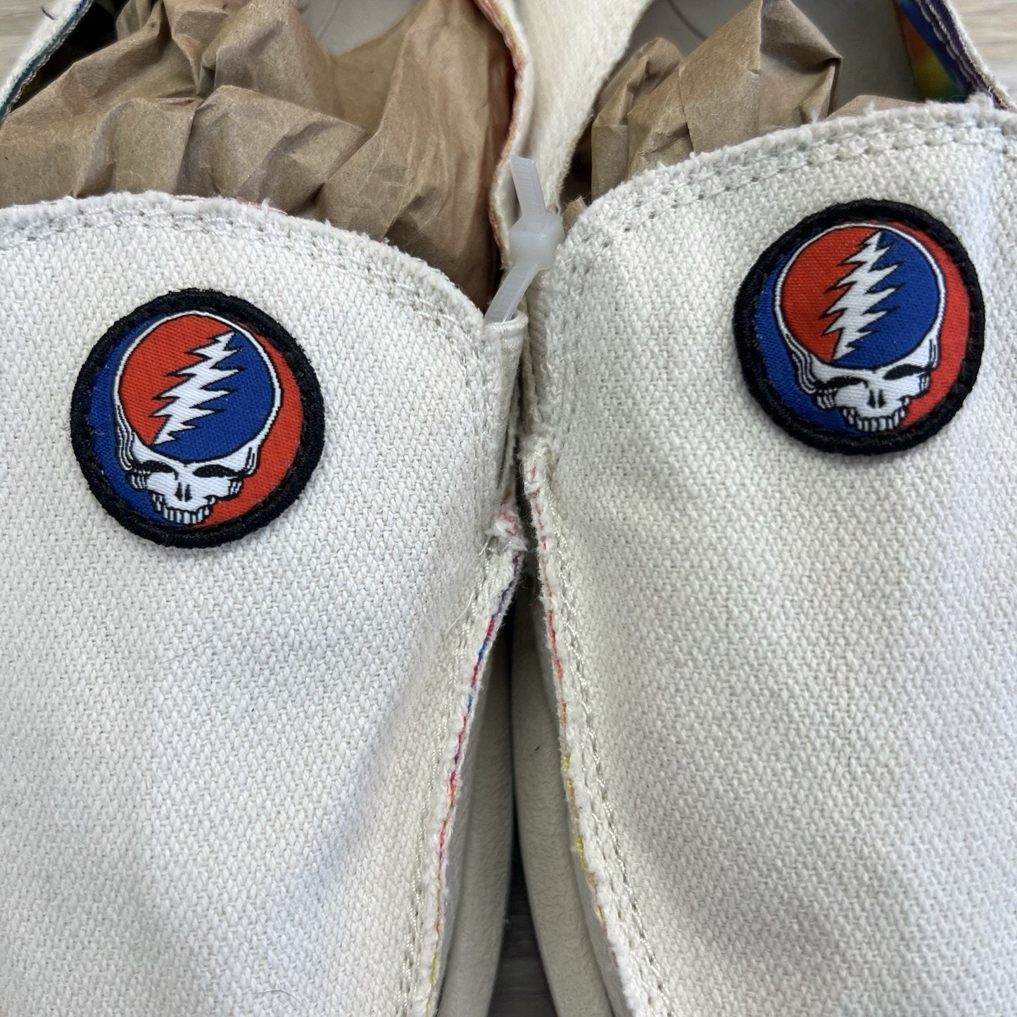 NWT Sanuk Grateful Dead Hemp Tie Dye Slip On Shoes Women’s Size 8 - JN327
