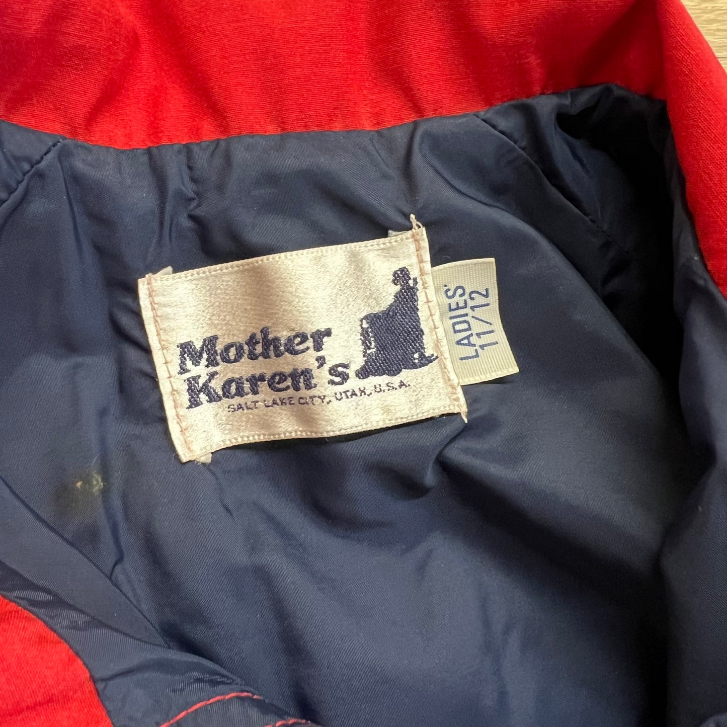 Vintage Mother Karen’s Zip Up Jacket Ladies 11/12 Salt Lake City Utah - A098