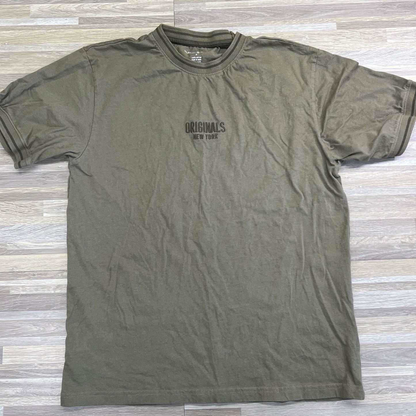 Public Supply NYC Originals New York Green Ringer Shirt Size M - JN332