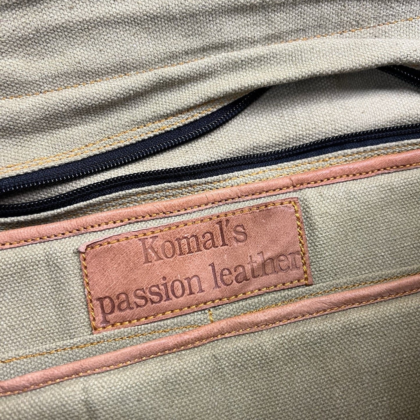Komal's Passion Leather Messenger Bag Buckle Closure Vintage Brown - JL403