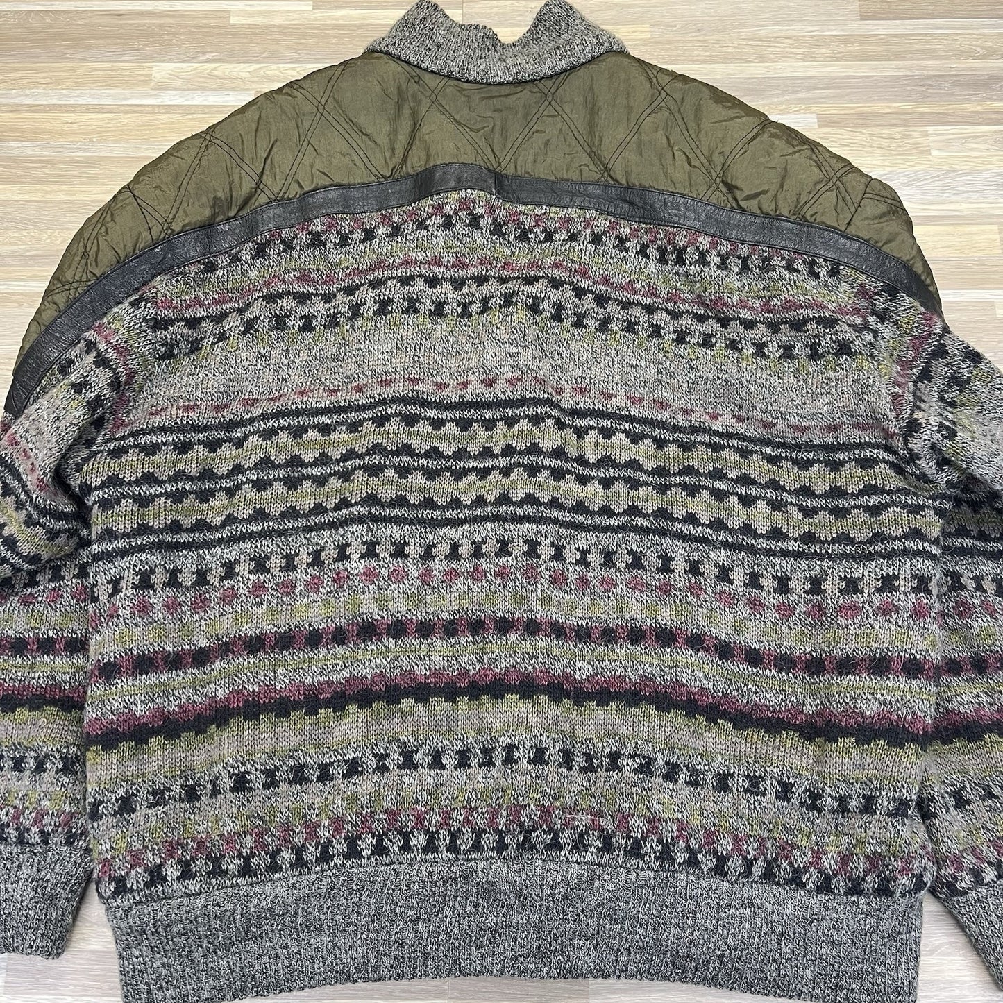 Vintage Angelo Litrico XL 56/58 Men’s Coat Bomber Jacket Wool Knit - A129