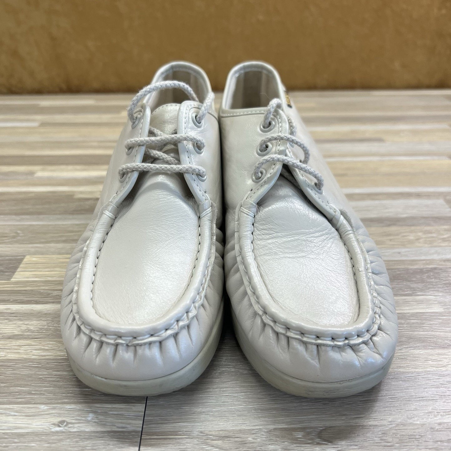 SAS Siesta Women's Comfort Oxford Loafer Moc Toe USA Beige - JL377
