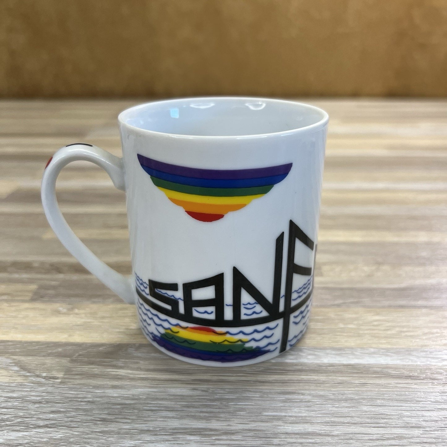 Vintage 1981 Takahashi San Francisco Rainbow Coffee Mug Pride - M193