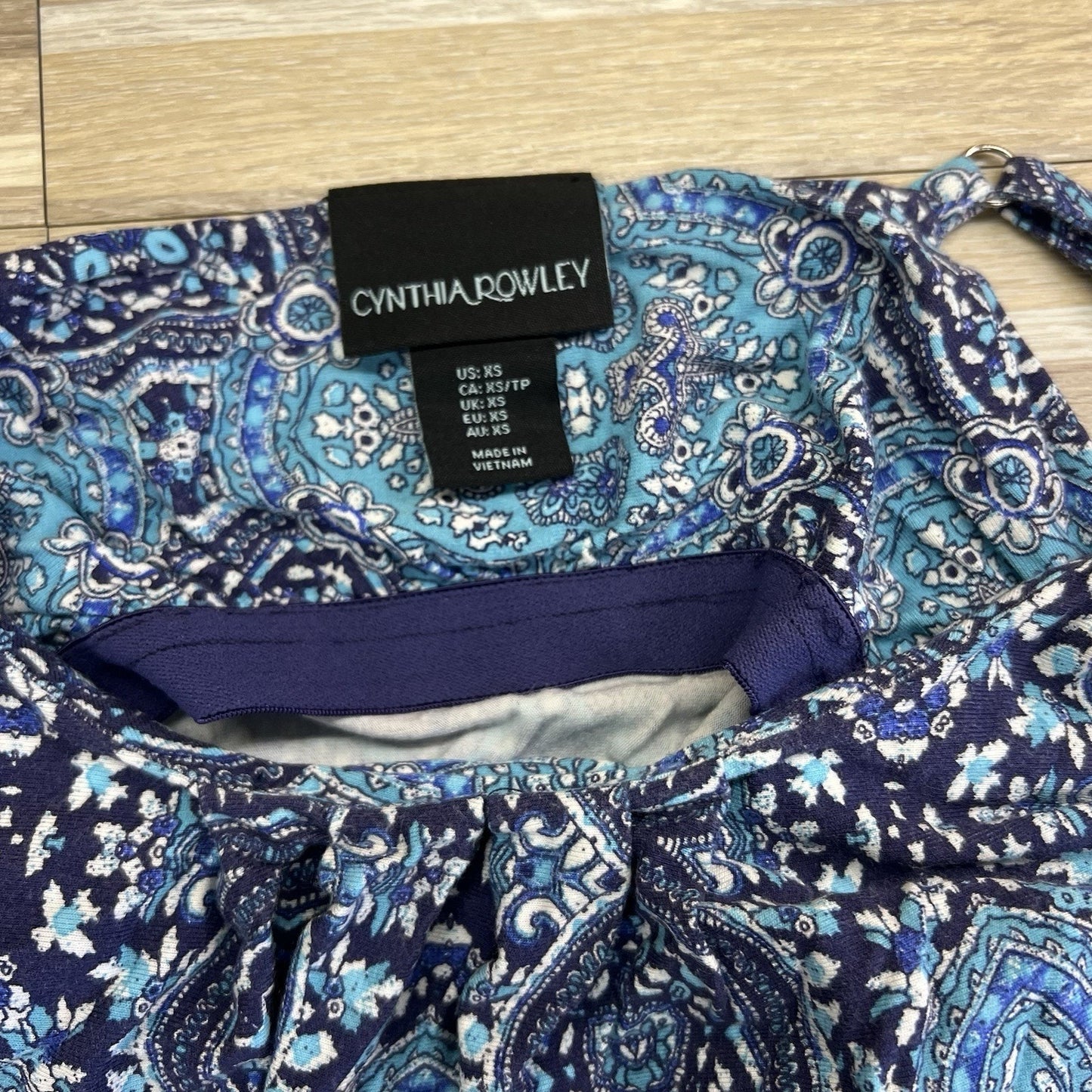 Cynthia Rowley Women's Blue Dress Size XS Black- JN314