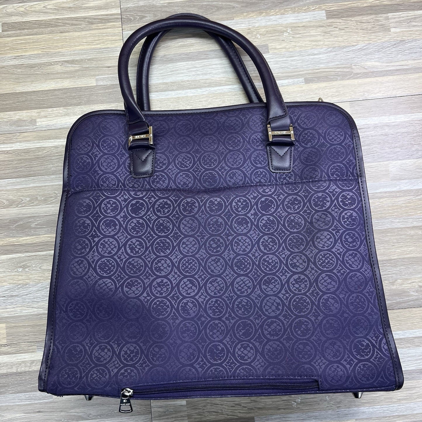 Nine West Large Plum Purple Tote Bag Laptop Bag Luggage VGUC - JL506