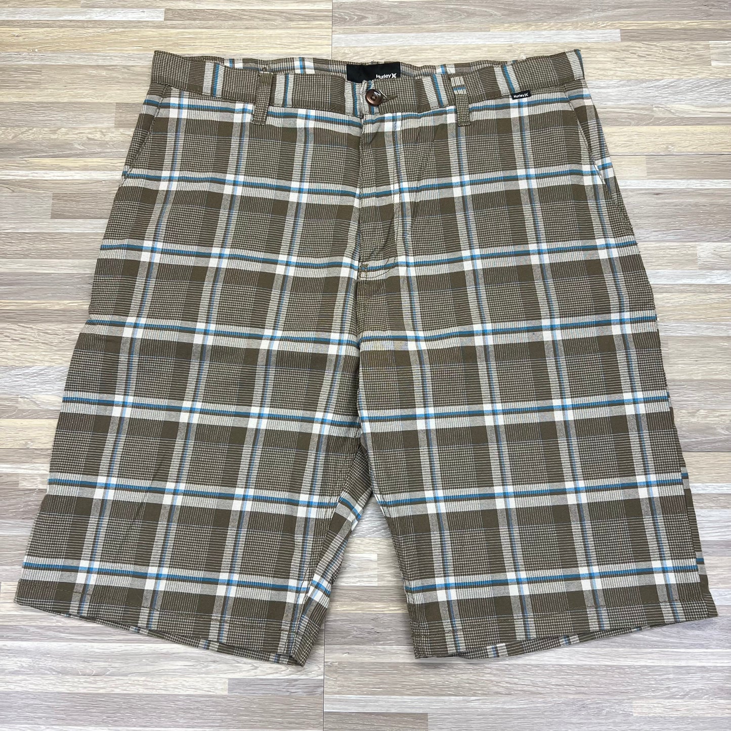 Hurley Men’s Board shorts Brown Plaid Size 34 - A081
