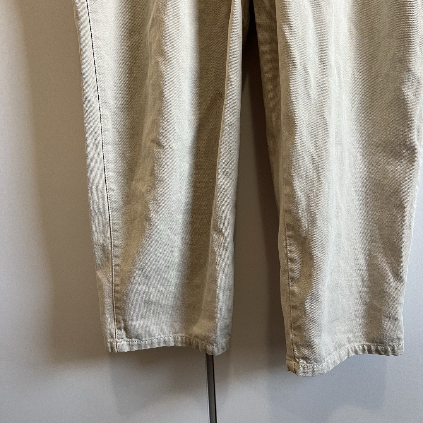 VTG Calvin Klein Sport Women's M Petite Jumpsuit Beige Cotton - 2S582