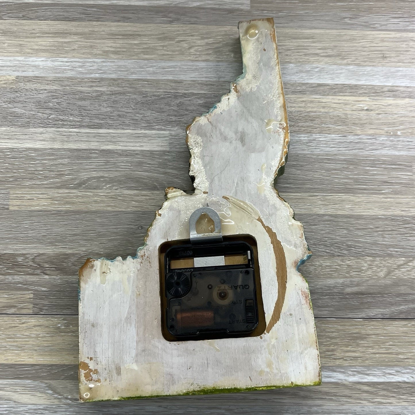 VTG Idaho Golf Clock Handmade In USA Quartz Wall Clock 10” Untested - 2O651