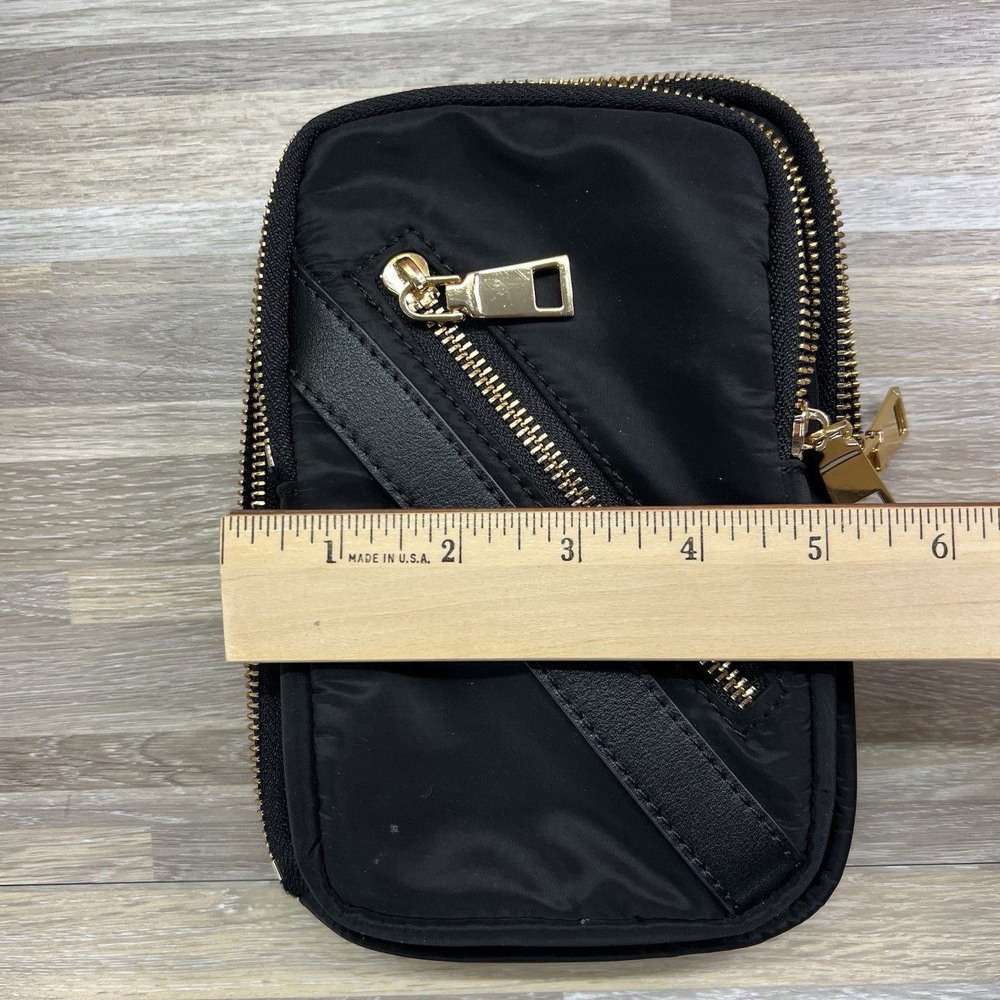 Sol and Selene Black Gold Zipper Makeup Bag Cosmetic Bag Travel Pouch - JL522